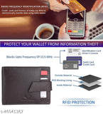 Genuine leather urban John Brown wallet for men, 5 compartments, bi-fold design, RFID protection. Solid leather accessory in free size (11x9cm)