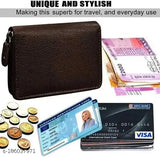 Premium faux leather wallet, 5 compartments, solid color, ideal for credit cards, ATM protection