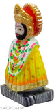 Marble Khatu Shyam Ji statue, intricately carved Indian god idol, 3.5" L x 6" H x 2.5" B, perfect for home or office decor