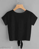Black knot crop top for women, printed lycra with dramatic net pattern. Fits S-XL