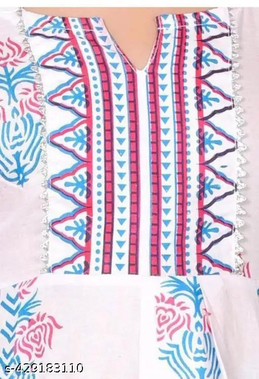 Girls printed rayon kurta and trousers set, casual summer wear for regular 1-10 years