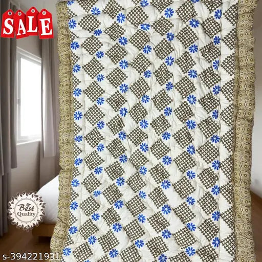 Designer acrylic winter quilt, low budget, top quality fiber rajai