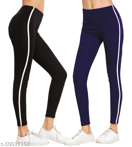 Cotton blend solid stretchable jeggings, women's size 26, 28, 30, 32, 34 for comfortable fit