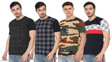 Cotton blend, printed Pretty Fashionable men's t-shirts (S: 37in chest, 25in length), trendy casual wear on display