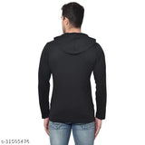 Grey Melange cotton blend hoodie pack 3 - Vimal Jonney men's long sleeve solid t-shirts, fashionable Indian-made apparel