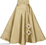 Handcrafted Indi Girls Lehenga Choli Fusion Wear, Embellished with mirrors in Orange-Chiku and Orange-Blue, suitable for girls aged 2-14 years. Sleeveless crop top and flared lehenga made from cotton blend and taffeta silk dupatta, perfect for Indian ceremonies and all seasons. Made in India