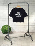 Black tshirt with white lettering