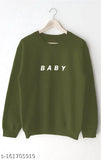 Cotton printed full sleeve women's sweatshirt with baby motif, comfortable and trendy fashion