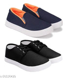 Navy, orange and black sports shoes for kids