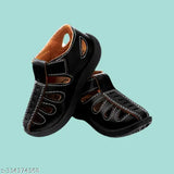 Black PVC sandal with velcro strap