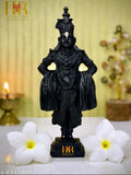 Black polyresin Vitthal Rukmini statue for home decor and gifting, centerpiece idol of God Vithal