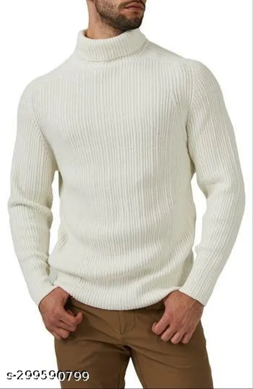 Urbane Fabulous Men high neck cotton long sleeves, solid pattern for men's fashion, size S-XXL, made in India