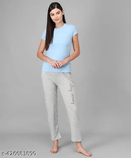 Women's cotton straight-leg pajamas with pocket. Casual day/night wear for yoga, gym or sleep. Pack of 2. Girl's pyjama pants. Lower waist lounge and sleepwear