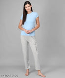 Women's cotton straight-leg pajamas with pocket. Casual day/night wear for yoga, gym or sleep. Pack of 2. Girl's pyjama pants. Lower waist lounge and sleepwear