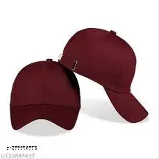 Modern, trendy sports baseball cap in maroon for both men and women