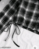 Stylish cotton long-sleeved checked shirt for women, size XS to XL, India origin