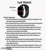 Black and silver digital watch