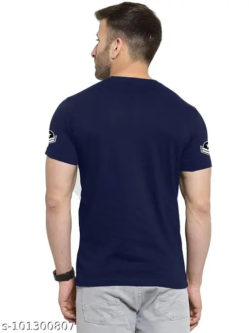 Classic Designer Men's T-shirts [Cotton Blend], short sleeves with printed net pattern. [India]
