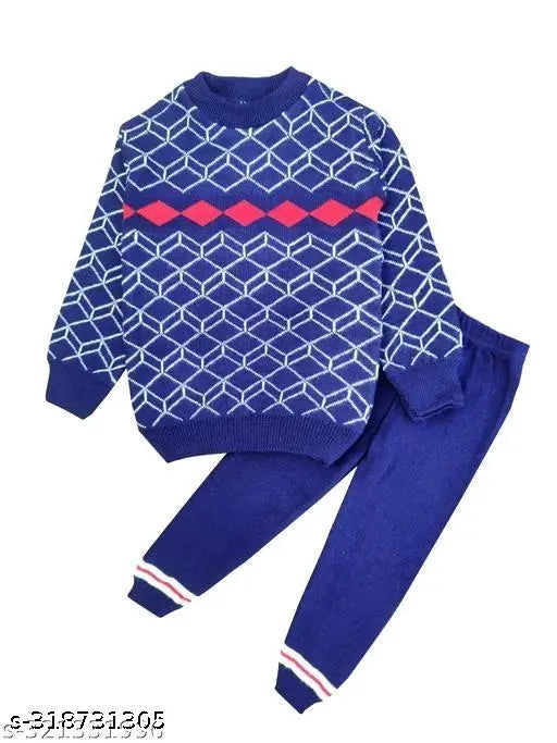Wool self-design sweaters for boys, 12-24 months, Indian origin