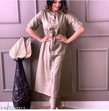 Pure cotton striped printed front button work kurta & palazzo set for women's summer wear, India