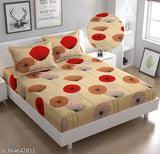 Microfiber, floral-patterned, superfine double elastic fitted bedsheet with 2 pillow covers - ideal for summer, adult use
