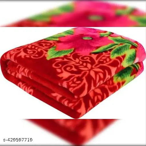 Soft printed microfiber blanket, abstract pattern, ideal for heavy winter use (color/design may vary)