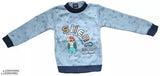 Wool sweatshirt with printed pattern for boys aged 1-2 years, 2-3 years, and 3-4 years. Handcrafted Indian boys' clothing