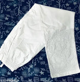 Chikankari cotton pant for women and girls, white Lucknowi chikankari embroidery on 100% cotton, dual pocket design with elastic waistband and drawstrings, beautiful addition to traditional Indian wear