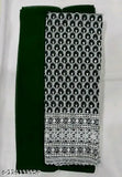 Green Georgette saree with intricate patterns, white Shipli blouse