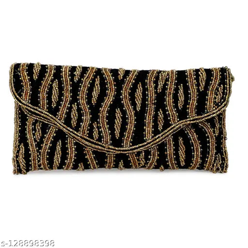 Multi-colored handmade embellished clutch