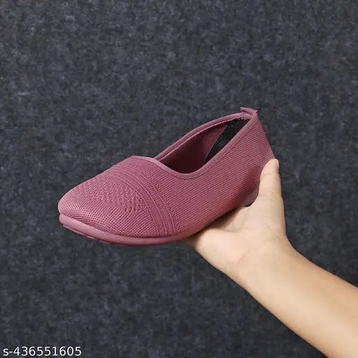 Maroon fabric TOMSY shoes womens casual slip on loafer