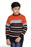 Striped wool kids sweater, casual wear from DIMSY COLLECTION. Long sleeves, size 8-12 years, India origin