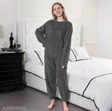 Wool and embroidered net Puff Bhalu nightsuit set for men, red chicollectin quality pyjamas