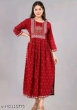 Printed rayon three-quarter sleeve Unique Naira kurti, popular design from Yeh Rishta Kya Kehlata Hain for women's fashion