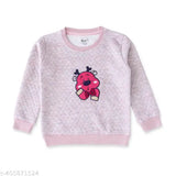 Baby's Pride Unisex Pink Color Cotton Blended Sweatshirt