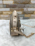 Black and white fashion sling bag with shoulder strap
