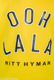 Yellow wool long sleeve kids' printed hoodie sweatshirt by Lalcollection, ideal for birthdays and celebrations