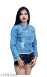 New design Raff women's denim jacket, solid dyed/washed long-sleeve jacket for women. Available in sizes S, M, L, XL (India origin)