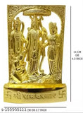 Metal statue of Lord Shree Ramdarbar, Indian artisan crafted, 10cm x 10cm x 7cm in size