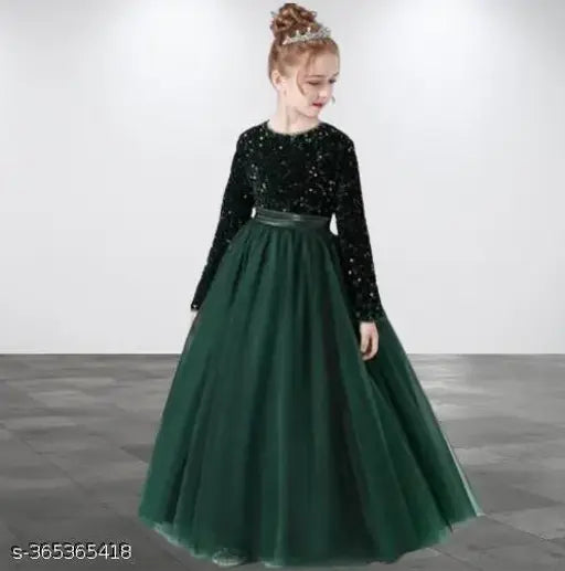 Embellished net multi-colored FUNKEY STAR gown for Diwali, low price in Nargis Fashion. Three-quarter sleeve, size 4 - 16 years available