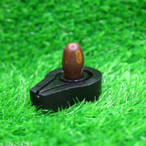 Marble Narmadeshwar Shivling, 15 inch tall with 3 inch Jaladhari base - Authentic Indian sacred spiritual symbol for home puja and spiritual growth