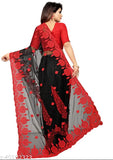 Fine quality net Kashvi saree with embroidered semi-stitched blouse, Indian fashion for free size