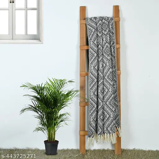 Lavender 50x60 inch single layer Stitch Weave cotton throw blanket, soft, plush, and warm for couch, bed, or sofa chair