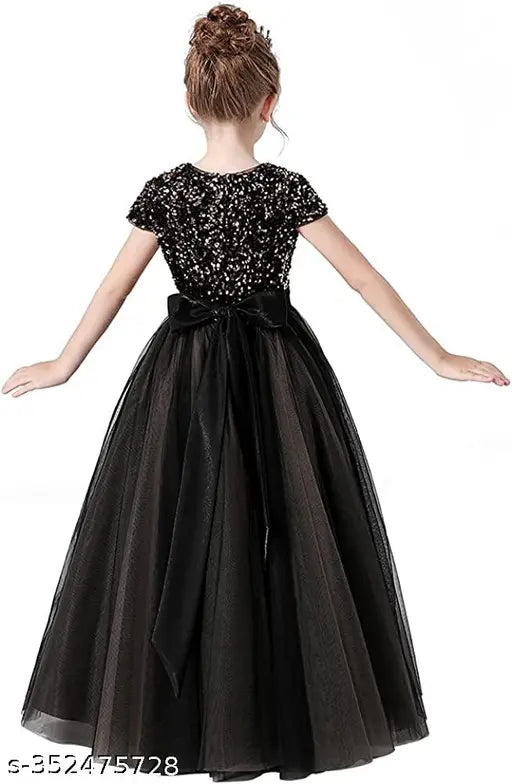 Festive Season Party Wear New Girls Velvet Embellished Long Sleeve Gown Dress - India origin, zippered, lining