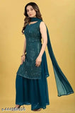 Georgette women's sharara set with dupatta