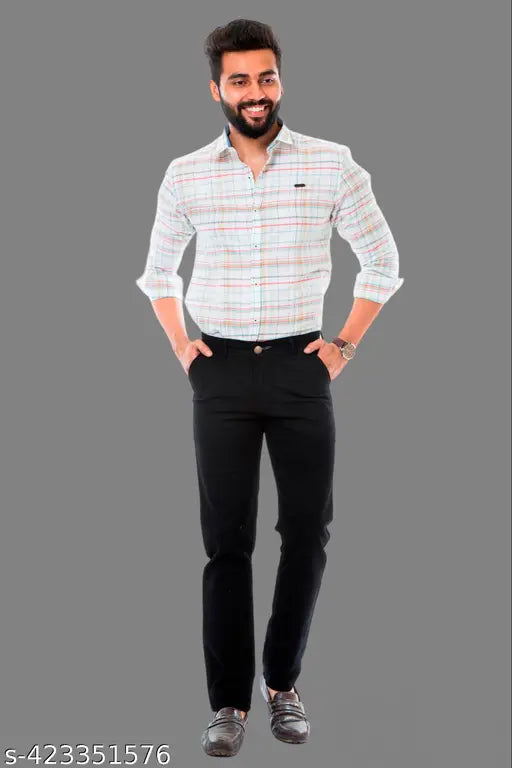 Black men's regular fit jeans