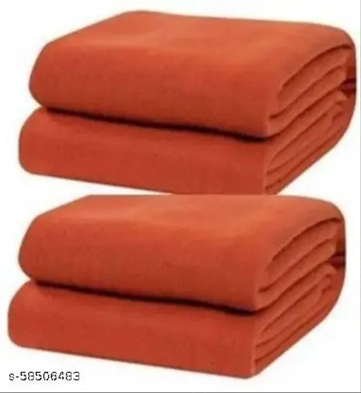 Solid fleece AC blanket, ideal for bedrooms & living rooms. High-quality, warm, and perfect for mild to heavy winter and AC rooms (origin: India)