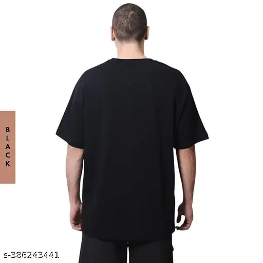 Indian-made premium oversized polyester t-shirt, loose fit with drop shoulders and half sleeves, 180 GSM high-quality cotton