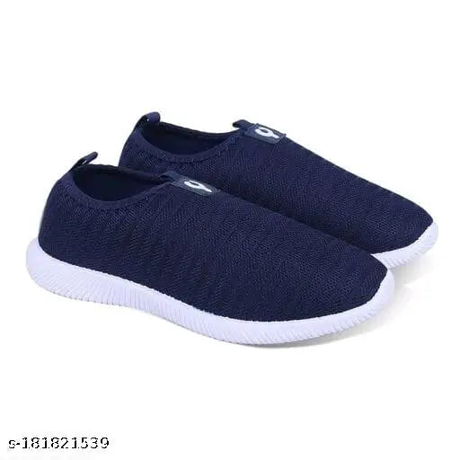 Mesh & PVC women's/girls sports slip-ons combo in 4 sizes (India), embellished net pattern for casual comfort