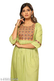 Embroidered cotton kameez with nayra cut, rayon fabric